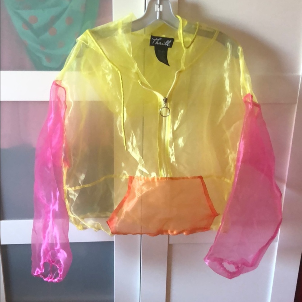 Workout coverup - mesh hoodie